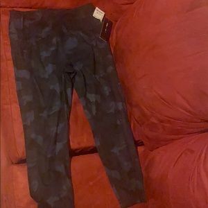 A pair of army fatigue leggings